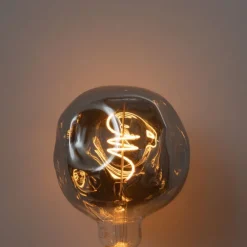 E27 Dimmbare LED-Glühbirne Spiralfilament G125 Spiegel Silber 4W 75 lm 1800K