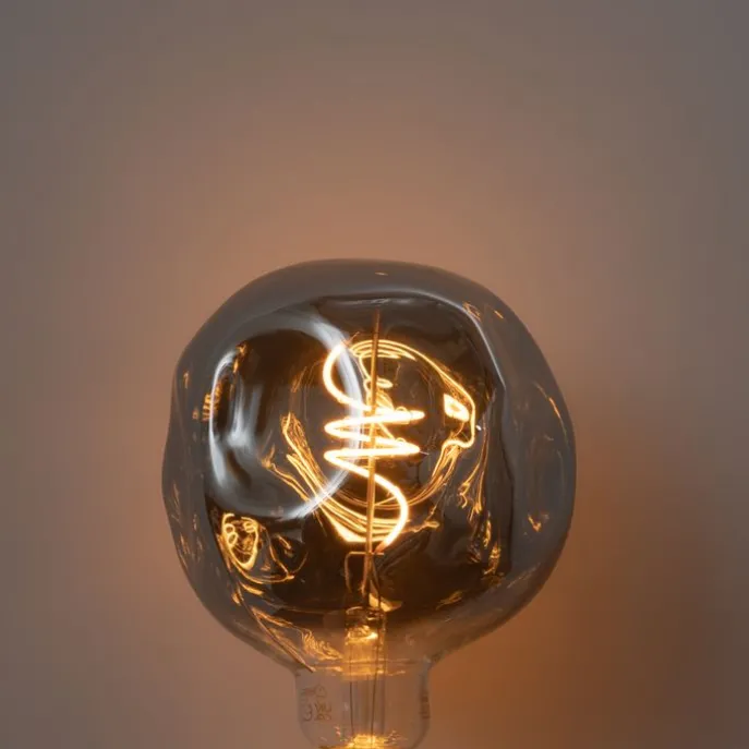 E27 Dimmbare LED-Glühbirne Spiralfilament G125 Spiegel Silber 4W 75 lm 1800K