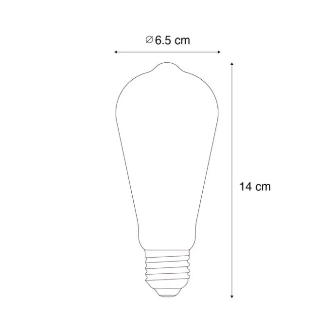 E27 Dimmbare LED-Glühbirne ST64 Klar 5W 600 lm 2700K