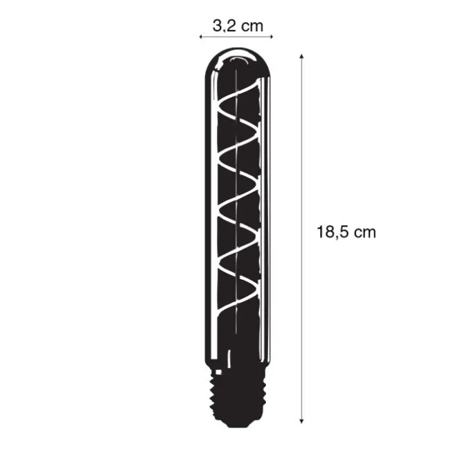 E27 Dimmbare LED-Glühbirne T32 Rauch 4W 136 lm 1800K