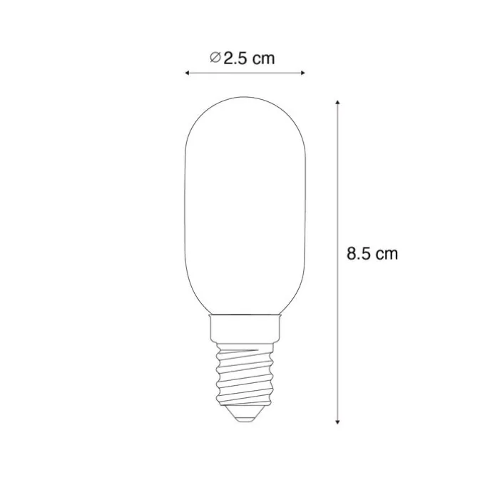 E14 Dimmbare LED-Glühbirne T26 Kühlschrank 2W 200 lm 2700K