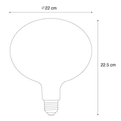 E27 Dimmbare LED-Glühbirnen G220 Braun 4,9W 130 lm 1800K