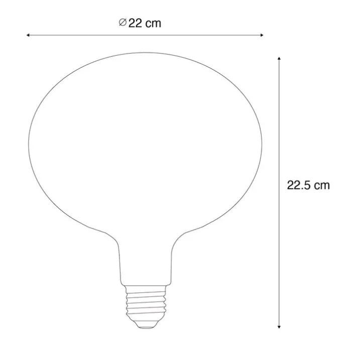 E27 Dimmbare LED-Glühbirnen G220 Braun 4,9W 130 lm 1800K