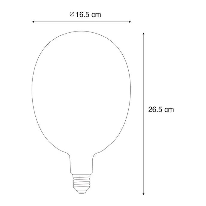 E27 Dimmbare LED-Glühbirnen G170 Braun 4,9W 130 lm 1800K