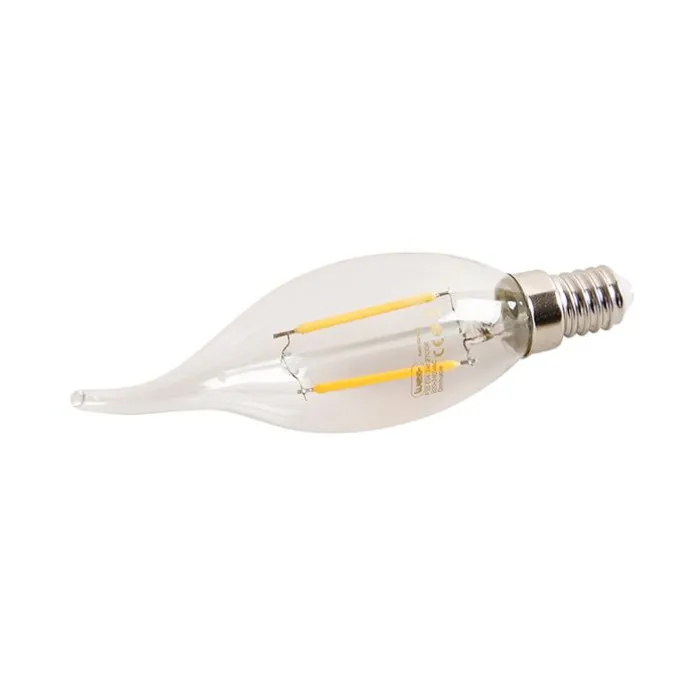 E14 dimmbare LED-Glühfaden-Kerzenlampe 3W 250 lm 2700K