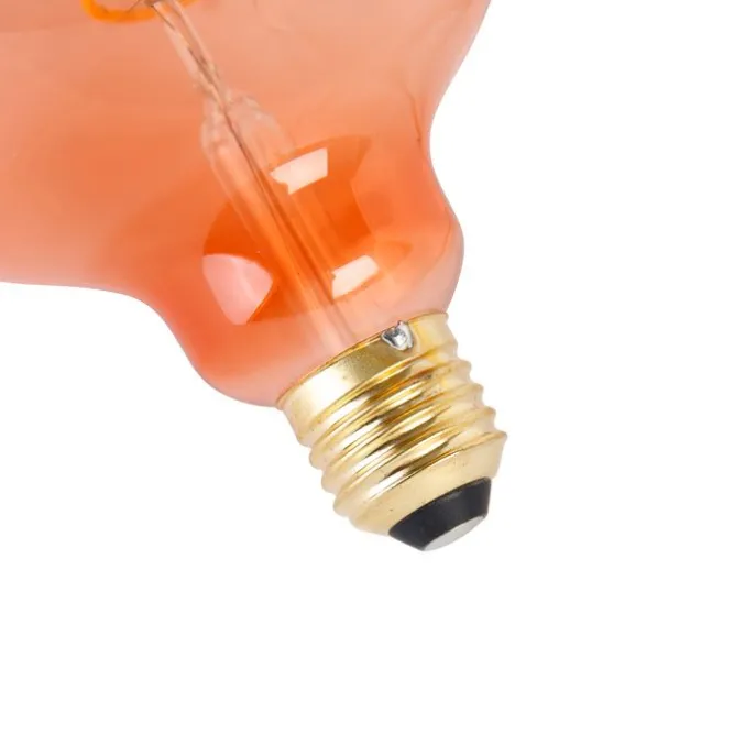 E27 dimmbare LED-Glühfaden-Spirallampe G125 rosa 4W 180 lm 2100K