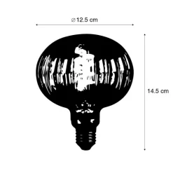 E27 dimmbare LED-Lampe G125 Bernstein 4W 200 lm 2000K
