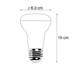 E27 dimmbare LED-Lampe R63 6.2W 520 lm 2700K
