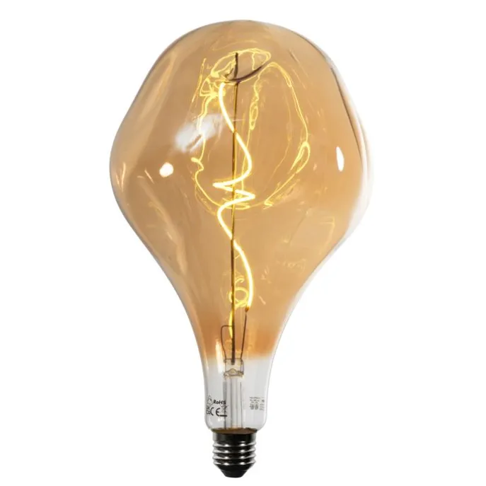 E27 Dimmbare LED-Lampe Spiralfilament PS160 Spiegelgold 6W 100 lm 1800K