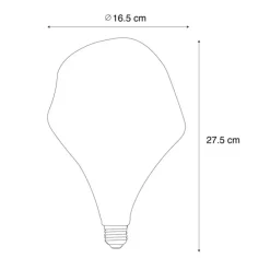 E27 Dimmbare LED-Lampe Spiralfilament PS160 Spiegelgold 6W 100 lm 1800K