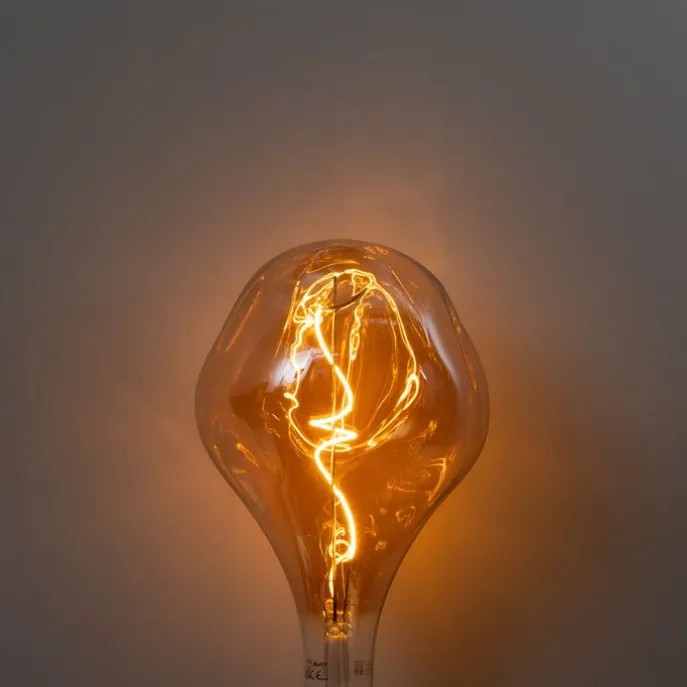 E27 Dimmbare LED-Lampe Spiralfilament PS160 Spiegelgold 6W 100 lm 1800K