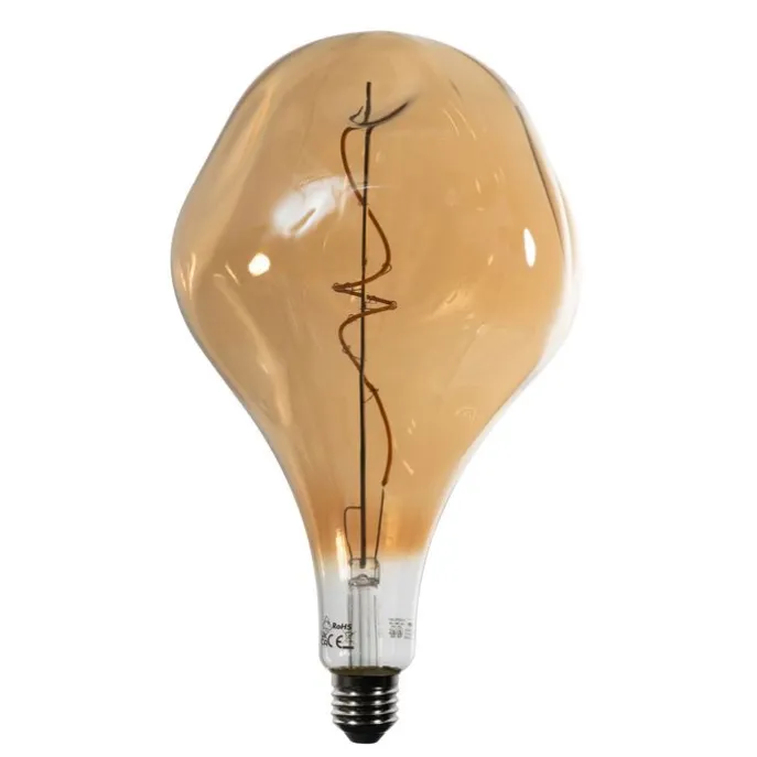 E27 Dimmbare LED-Lampe Spiralfilament PS160 Spiegelgold 6W 100 lm 1800K