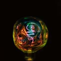 E27 Dimmbare LED-Lampe Spiral Filament G125 Regenbogen 4W 200 lm 1800K