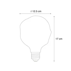E27 Dimmbare LED-Lampe Spiral Filament G125 Regenbogen 4W 200 lm 1800K