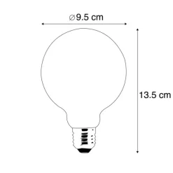E27 Dimm-zu-Warm-LED-Lampe G95 Gold 8W 806 lm 2000-2700K