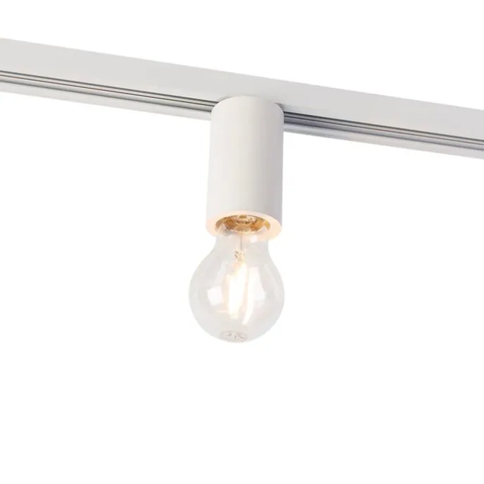 E27 Fassung mit Schienenaufhängung für 1-Phasenschiene weiß - Iconic Jeana