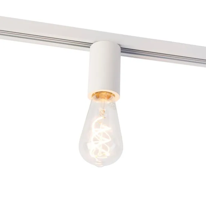 E27 Fassung mit Schienenaufhängung für 1-Phasenschiene weiß - Iconic Jeana