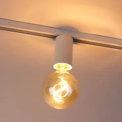 E27 Fassung mit Schienenaufhängung für 1-Phasenschiene weiß - Iconic Jeana