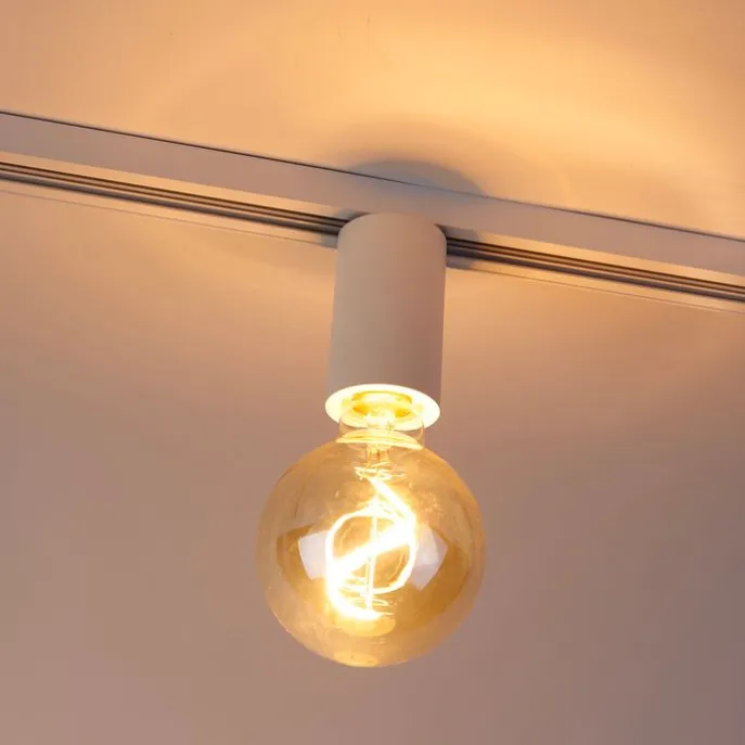 E27 Fassung mit Schienenaufhängung für 1-Phasenschiene weiß - Iconic Jeana