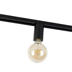 E27 Fassung mit Schienenaufhängung für 1-Phasenschiene Schwarz - Iconic Jeana