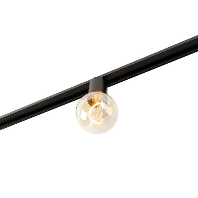 E27 Fassung mit Schienenaufhängung für 1-Phasenschiene Schwarz - Iconic Jeana