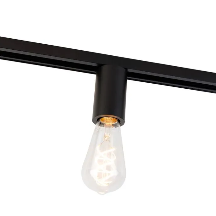 E27 Fassung mit Schienenaufhängung für 1-Phasenschiene Schwarz - Iconic Jeana