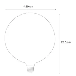 E27 LED-Glühbirne G200 Rauch 4W 250lm 1800K