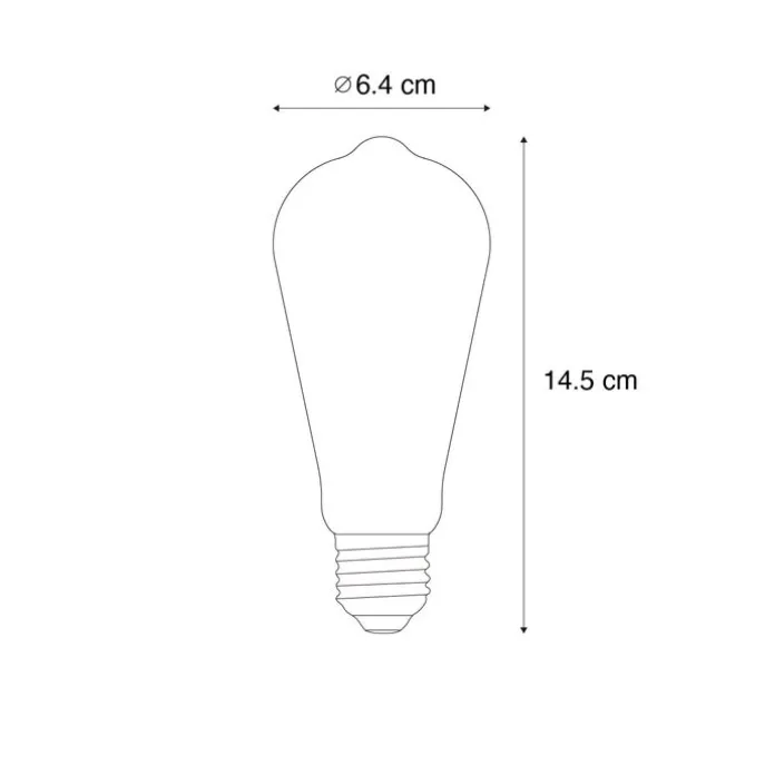 E27 LED-Glühbirne ST64 Klar 3,8W 806 lm 3000K