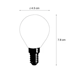 E14 LED-Glühlampe Filament P45 4W 470 lm 2700K