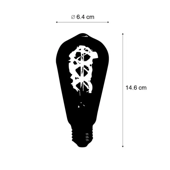 E27 LED-Lampe Wendelfaden ST64 5W 400 lm 2200K