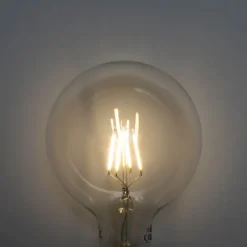 E27 3-Stufen dimmbare LED Spiral Filament G125 4W 450lm 3000K