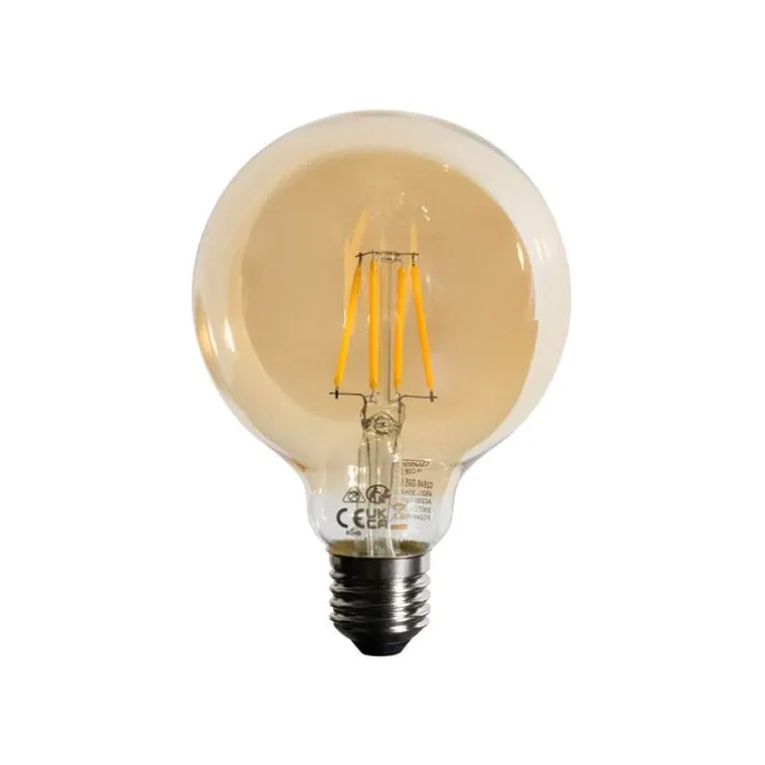 E27 3-Stufen dimmbare LED-Glühbirne Gold G95 4W 450lm 2700K