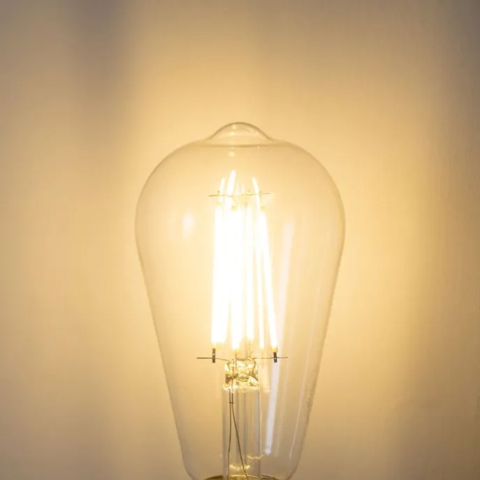 E27 3-Stufen-Dimmbare LED-Glühbirne ST64 Klar 6W 700 lm 2700K