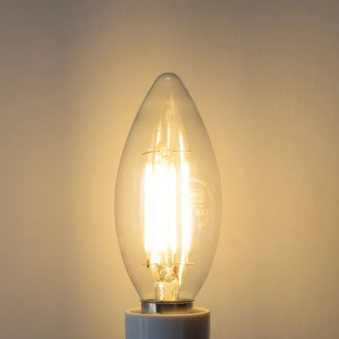 E14 3-Stufen-Dimmbare LED-Glühbirne B35 Klar 4W 450 lm 2700K