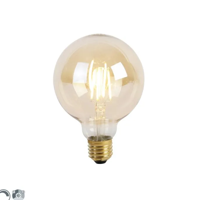 E27 3-stufig dimmbare LED-Lampe G95 Goldline 5W 530 lm 2200K