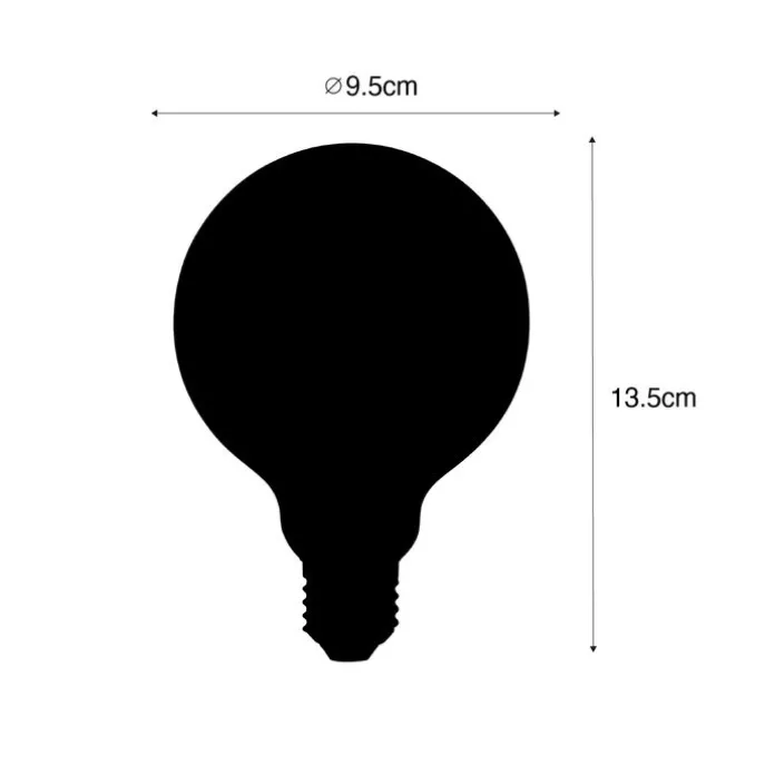 E27 3-stufig dimmbare LED-Lampe G95 Milchglas 5W 550 lm 2700K