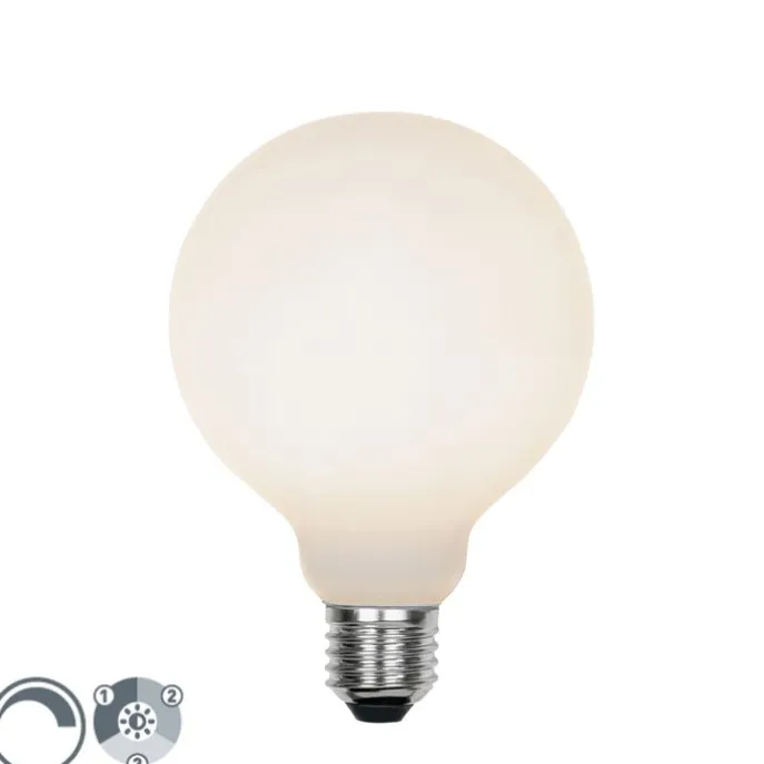 E27 3-stufig dimmbare LED-Lampe G95 Milchglas 5W 550 lm 3000K
