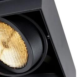 Einbau Spot schwarz 2-Licht GU10 AR111 Trimless - Oneon Honey