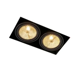 Einbau Spot schwarz 2-Licht GU10 AR111 Trimless - Oneon Honey