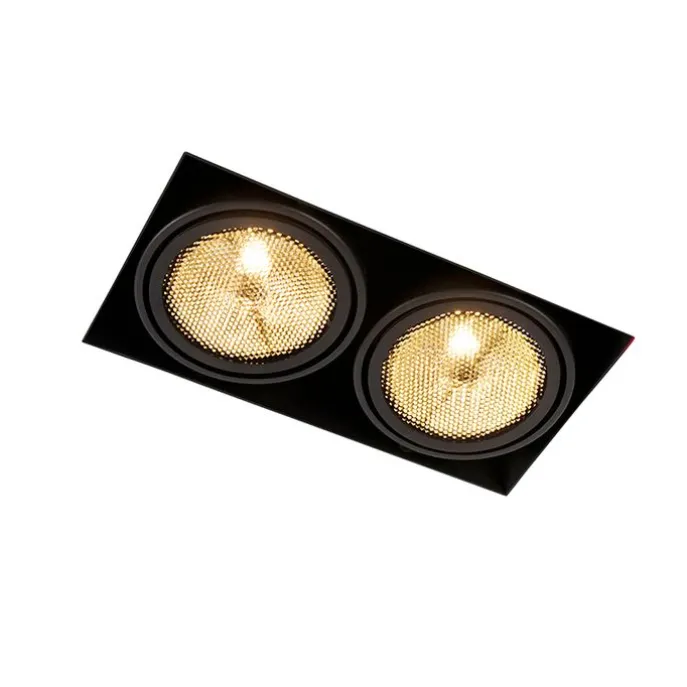 Einbau Spot schwarz 2-Licht GU10 AR111 Trimless - Oneon Honey