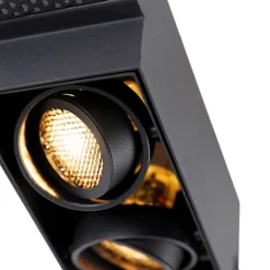 Einbau Spot schwarz 2-Licht drehbar und kippbar Trimless - Oneon Honey