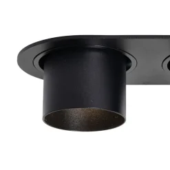 Einbauleuchte schwarz GU10 50mm 2-flammig - Installa