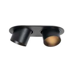 Einbauleuchte schwarz GU10 50mm 2-flammig - Installa