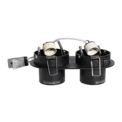 Einbauleuchte schwarz GU10 50mm 2-flammig - Installa