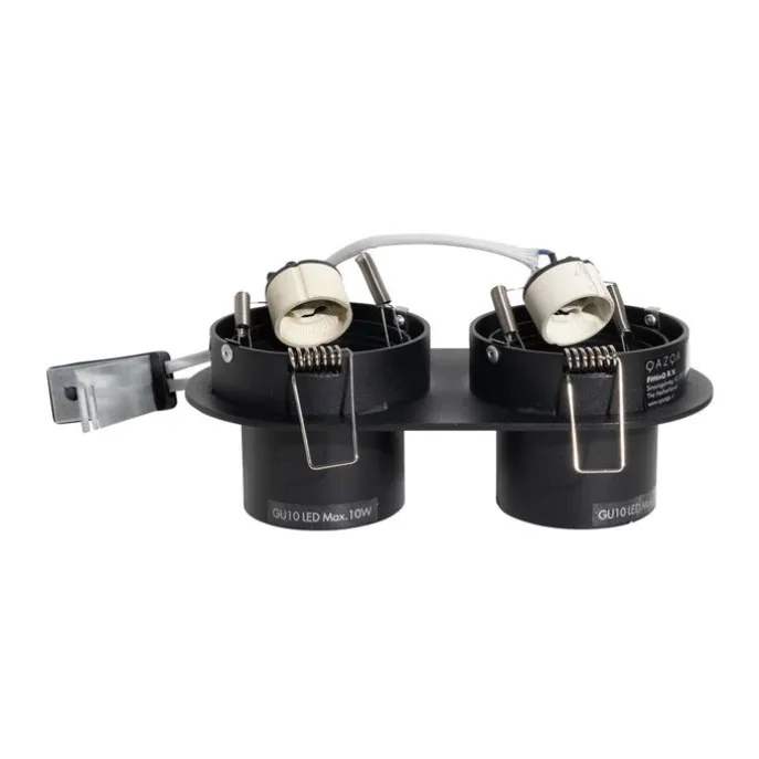 Einbauleuchte schwarz GU10 50mm 2-flammig - Installa