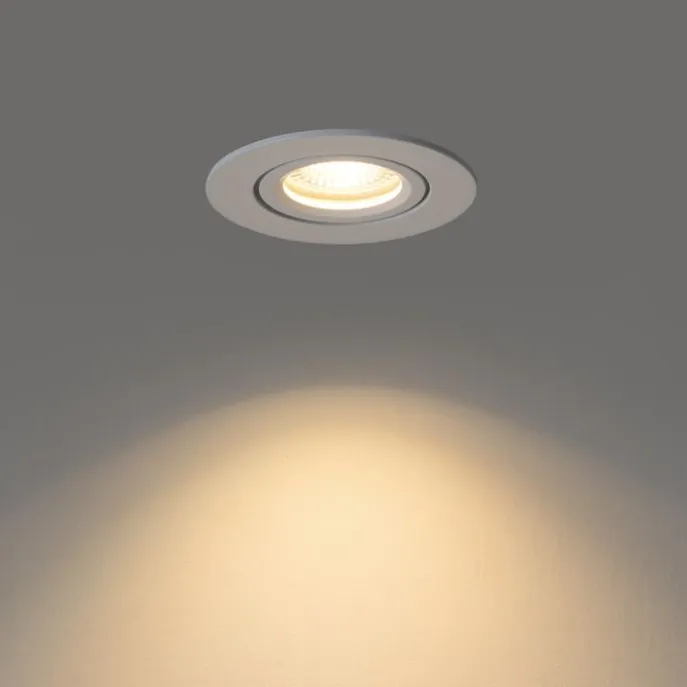 Einbauleuchte weiß schwenkbar 6,5 cm inkl. LED IP54 Ultra Slim - Pupil