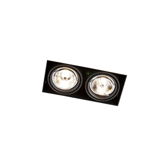 Einbaupunkt schwarz drehbar und kippbar trimmlos 2-Licht - Oneon 2