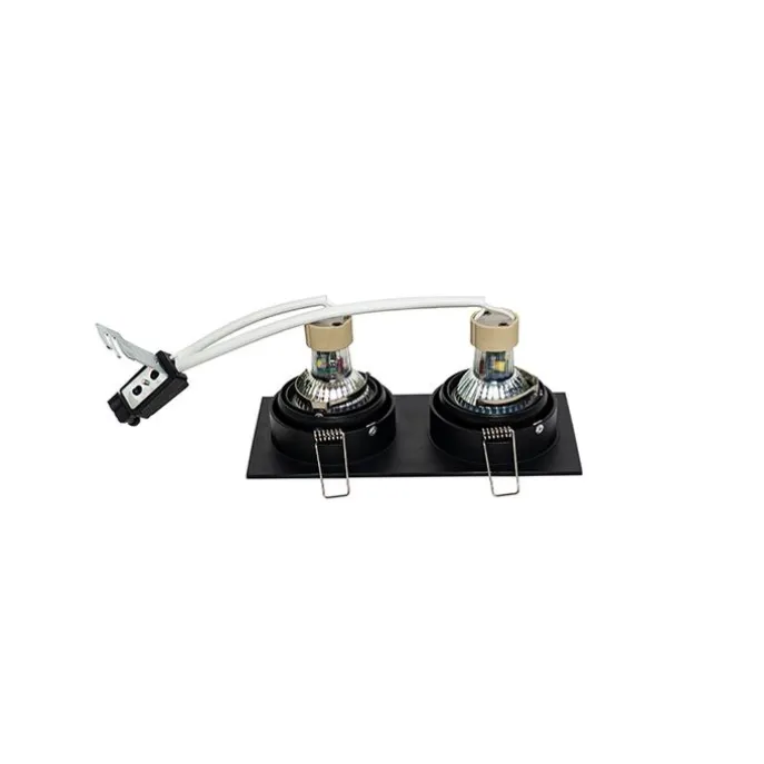 Einbaupunkt schwarz einstellbar 2-Licht - Chuck