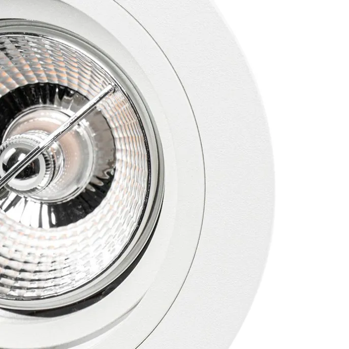 Einbaupunkt weiß einstellbar rund - Spannfutter 70