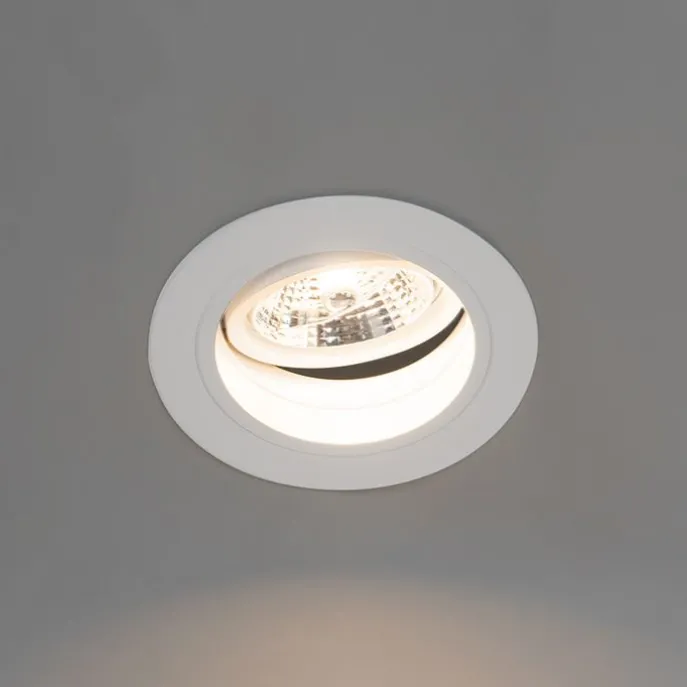 Einbaupunkt weiß einstellbar rund - Spannfutter 70